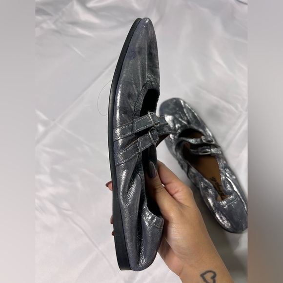 Free People Gemini Ballet Flats Mary Jane Metallic, size 8 - Picture 8 of 11